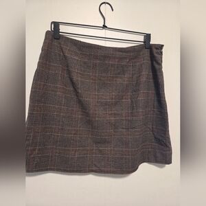 Plaid Brown Skirt